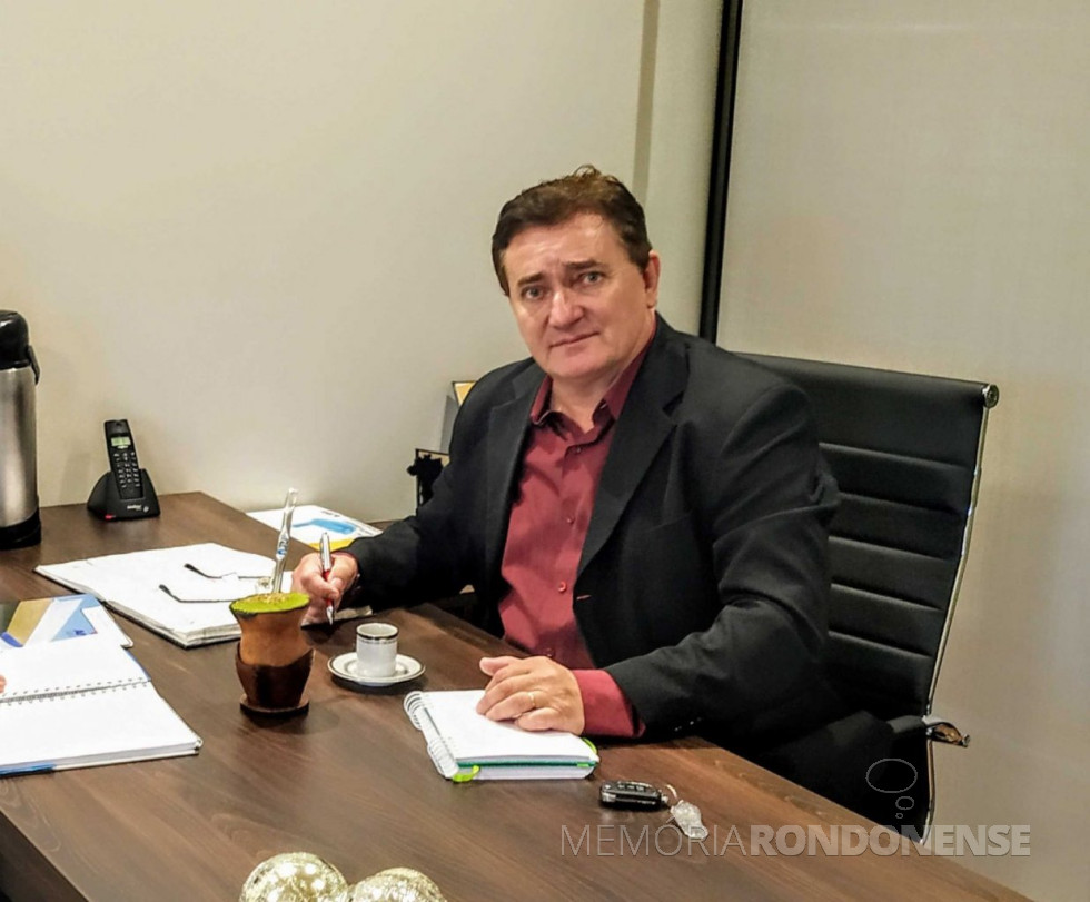 || Rineu Menoncin, prefeito municipal de Matelândia, que assumiu a presidência da Associação dos Municípios do Oeste do Paraná (AMOP), em começo de abril de 2020.
Imagem: Acervo O Presente - FOTO 27 -