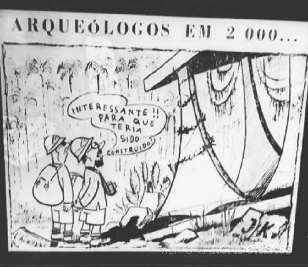 || Charge do do extinto jornal Correio da Manhã (adversário de Juscelino Kubitscheck), em janeiro de 1960, destacando o que Brasília seria um elefante branco abandonado no futuro e que a cidade idealizada por JK cairia no esquecimento.
Imagem: Acervo Alex Sandro Viteck - FOTO 7 -