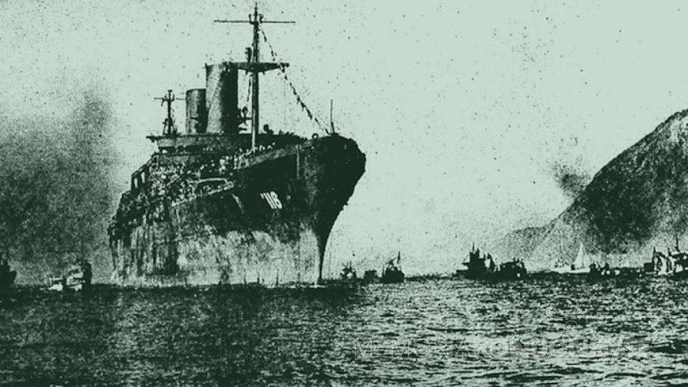|| Navio USS M. C. Meigs adentrando à Baia de Guanabara para buscar  soldados brasileiros para combaterem na Segunda Guerra Mundial. 
Imagem: Acervo aventurasnahistória.uol.com.br - FOTO 7 -