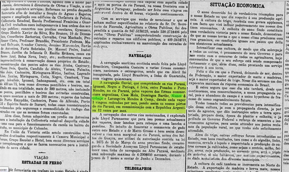 || Nota informativa do jornal curitibano