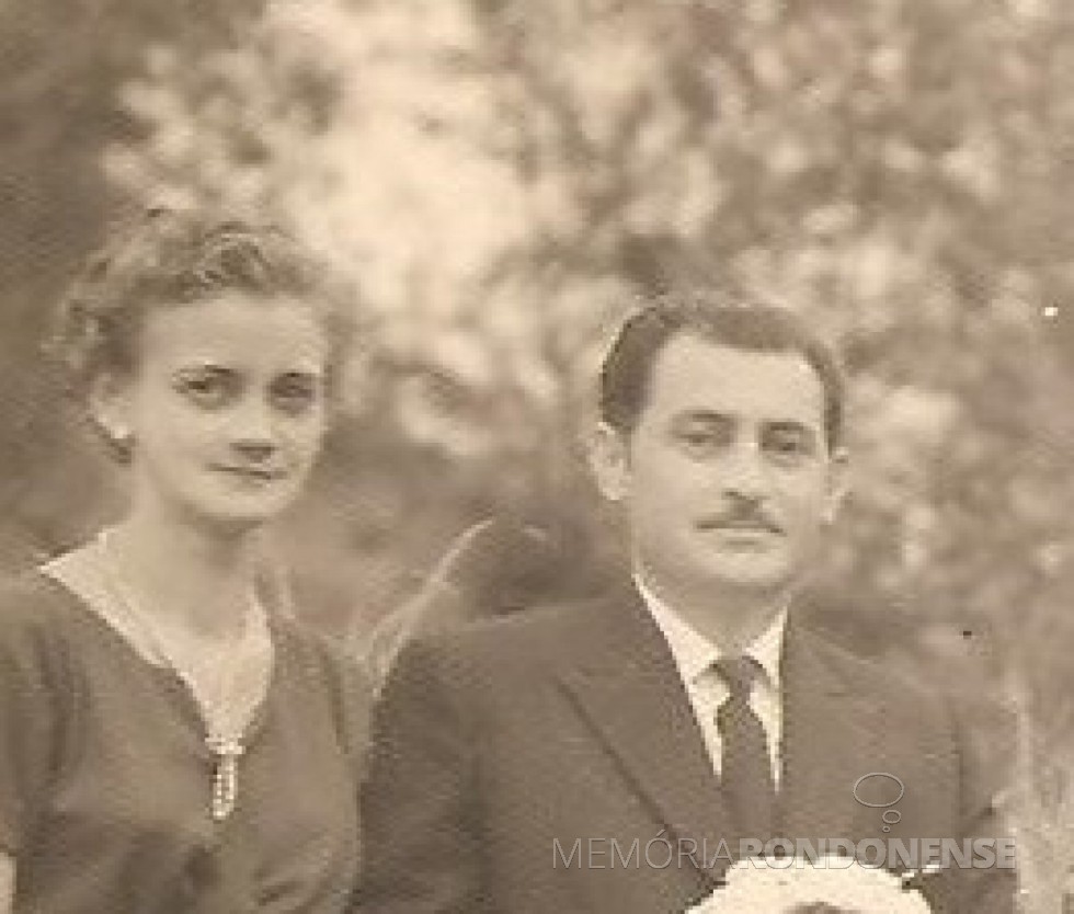 || Elfrida Kanske Basso com esposo Guilherme Basso, ela falecida em começo de novembro de 1970. 
Imagem: Acervo Walter Basso - FOTO 13 - 