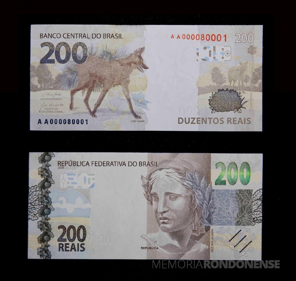 || Nota de 200 reais, verso e frente, lançada pelo Banco Central  do Brasil, em começo de setembro de 2020.
Imagem: Acervo UOL Economia - FOTO 20 -
