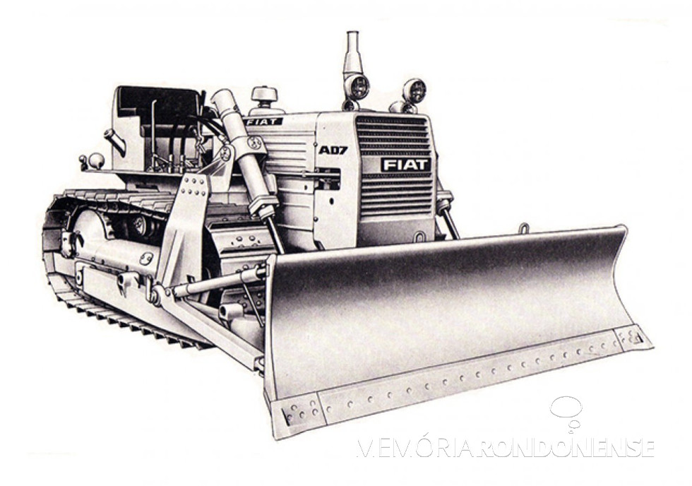 || Trator Fiat-Allis adquirido pelo empresário rondonense Waldi Winter, em outubro de 1970.
Imagem: Acervo Projeto Memória Rondonense - FOTO 1 -