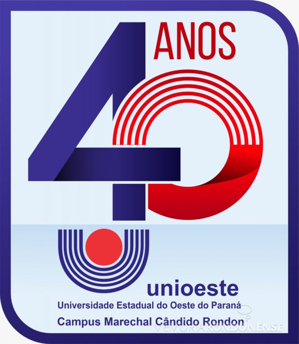 || Logomarca alusiva aos 40 anos da Unioeste - campus de Marechal Cândido Rondon.
Imagem: Acervo Unioeste - FOTO 15 -