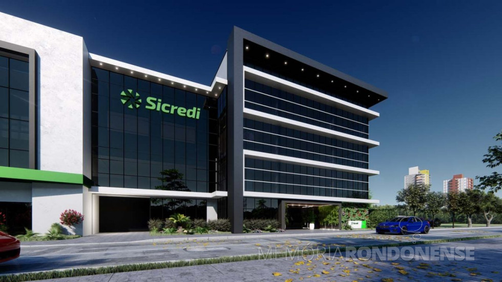 || Perspectiva externa da fachada de ampliação da agência Avenida Maripá da Sicredi Aliança PR/SP, na cidade de Marechal Cândido Rondon, apresentada em abril de 
Imagem: Acervo da entidade de crédito colaborativo - FOTO 13 -