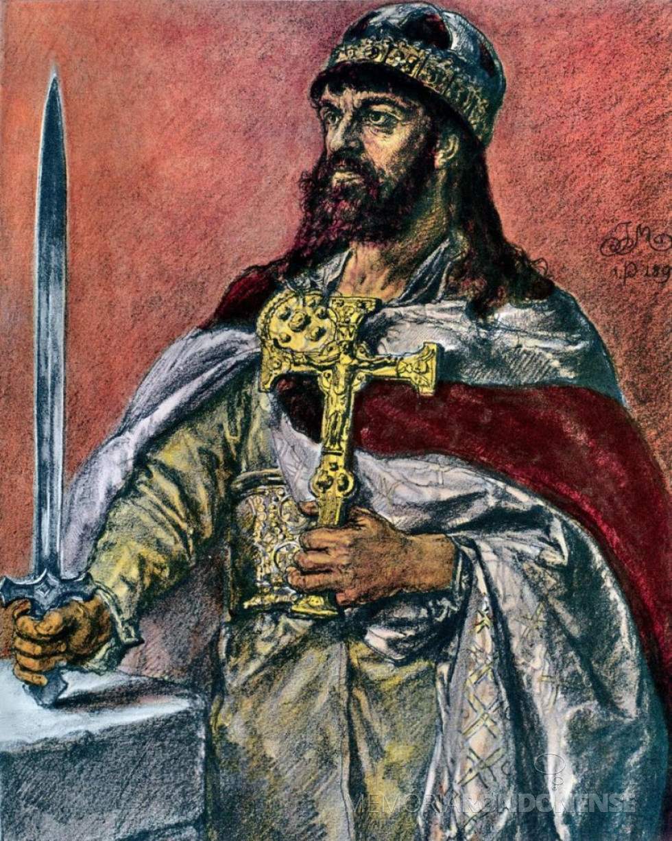 || Duque Mieszki I formador da Polônia no ano de 966.
Imagem: Acervo Wikipedia - FOTO 2 -