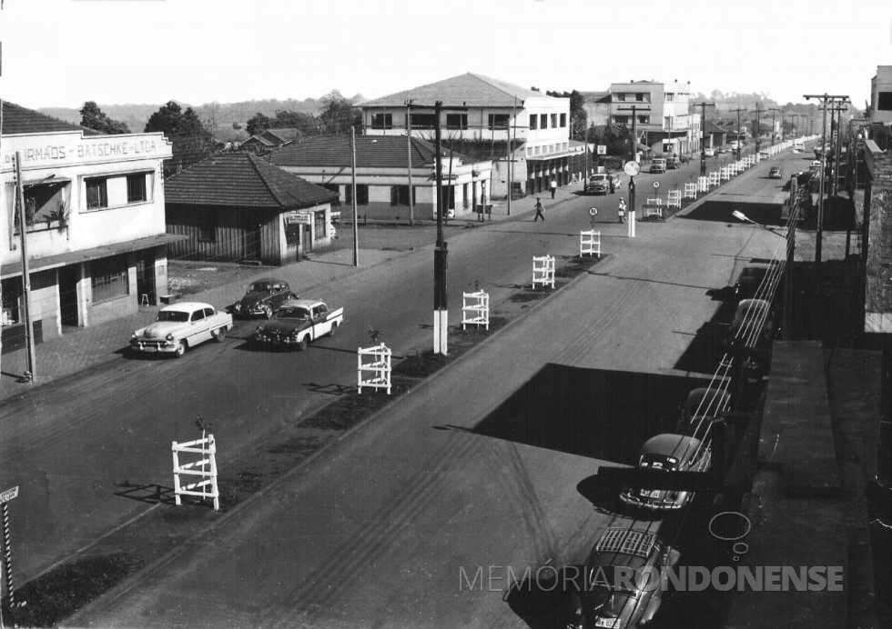 || Mudas de árvores plantadas na Avenida Rio Grande do Sul, na cidade de Marechal Cândido Rondon, devida protegidas.
Imagem: Acervo Projeto Memória Rondonense - FOTO 5 -