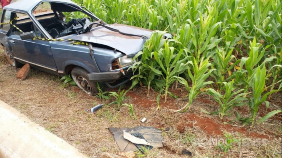 || Veículo sinistrado em que morreu o pioneiro rondonense Jenil Mantovani.
Imagem: Acervo Portal Rondon - FOTO 19 -