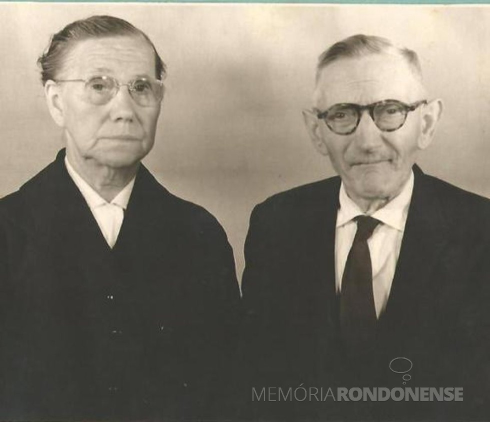|| Rondonense Bertha Klein, com o esposo João Augusto Klein, ela falecida em novembro de 1989.
Imagem: Acervo Ivete Irani Borth - FOTO 14 -
