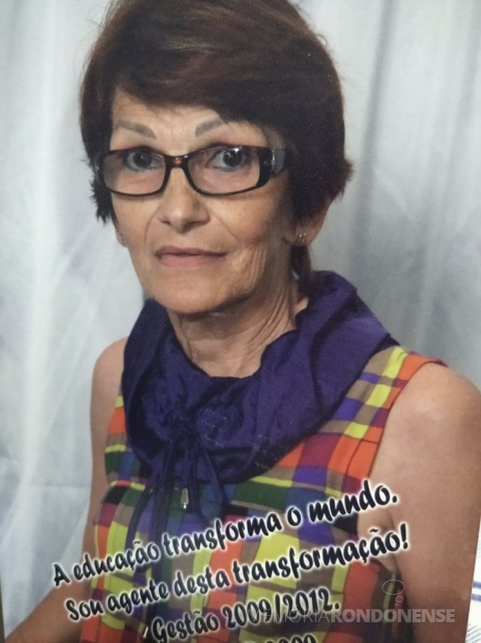 || Professora rondonense Marlene Salette Frare Colla, falecida em junho de 2021.
Imagem: Acervo da família - FOTO 11 -