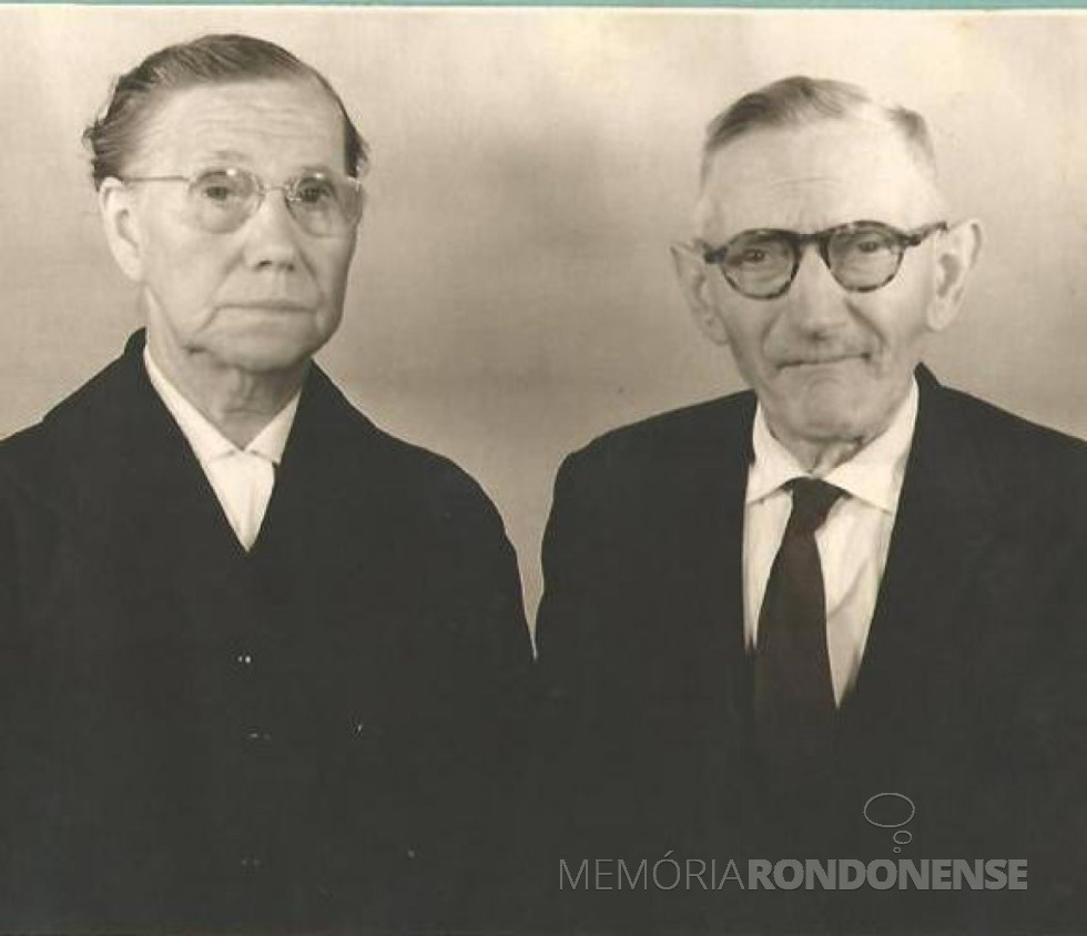 || Rondonense Bertha Klein, com o esposo João Augusto Klein, ela falecida em novembro de 1989.
Imagem: Acervo Ivete Irani Borth - FOTO 16 -