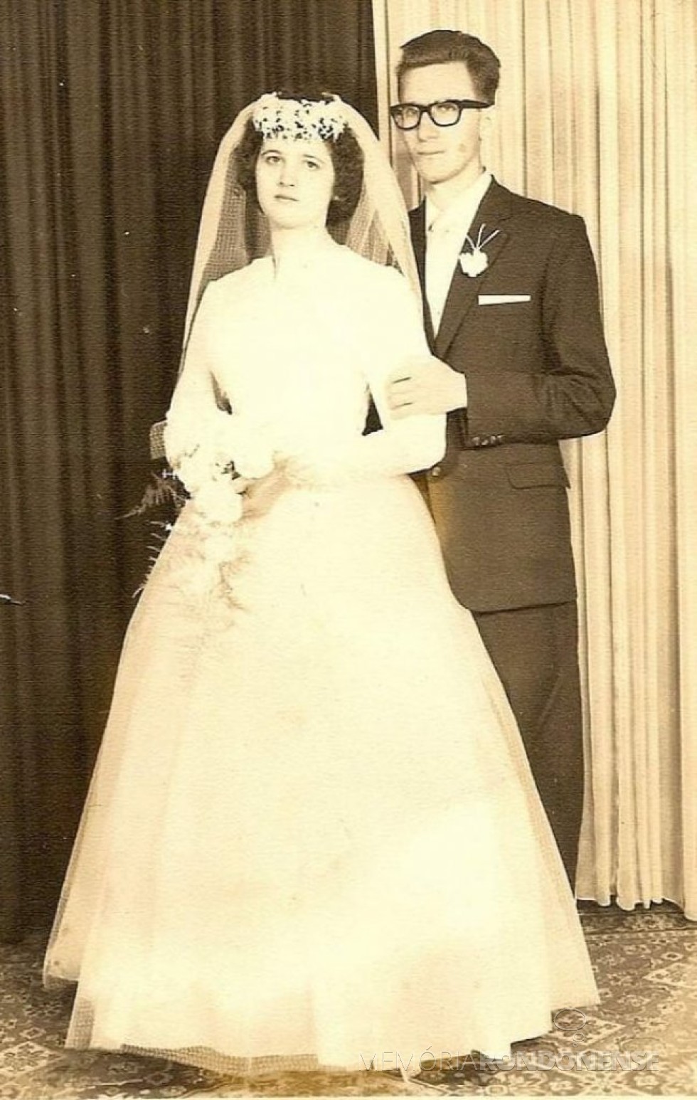 || Casal pioniro rondonense Ely e Leo Hickmann que casaram em julho de 1962, em Venâncio Aires (RS). 
Imagem: Acervo Angela Hickmann - FOTO 6 -