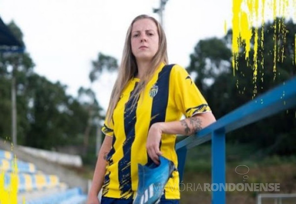 || Rondonense Maria Luisa Schmidt (Malu) contratada pelo Valadares Gaia, de Portugal, em 2021.
Imagem: Acervo Bom de Bola - FOTO 14 -