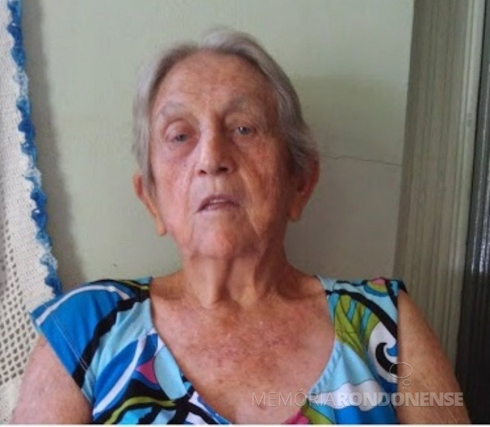 || Pioneira rondonense Nair Klauck Weirich falecida em outubro de 2021.
Imagem: Acervo Projeto Memória Rondonense - FOTO 25 -