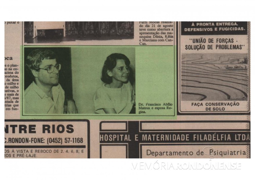 || Casal Regina e Francisco Abílio Mateus que transferiu
residência para Curitiba, em setembro de 1987.
Imagem: Acervo O Paraná/Voni Berta  Amaral - FOTO 7 - 