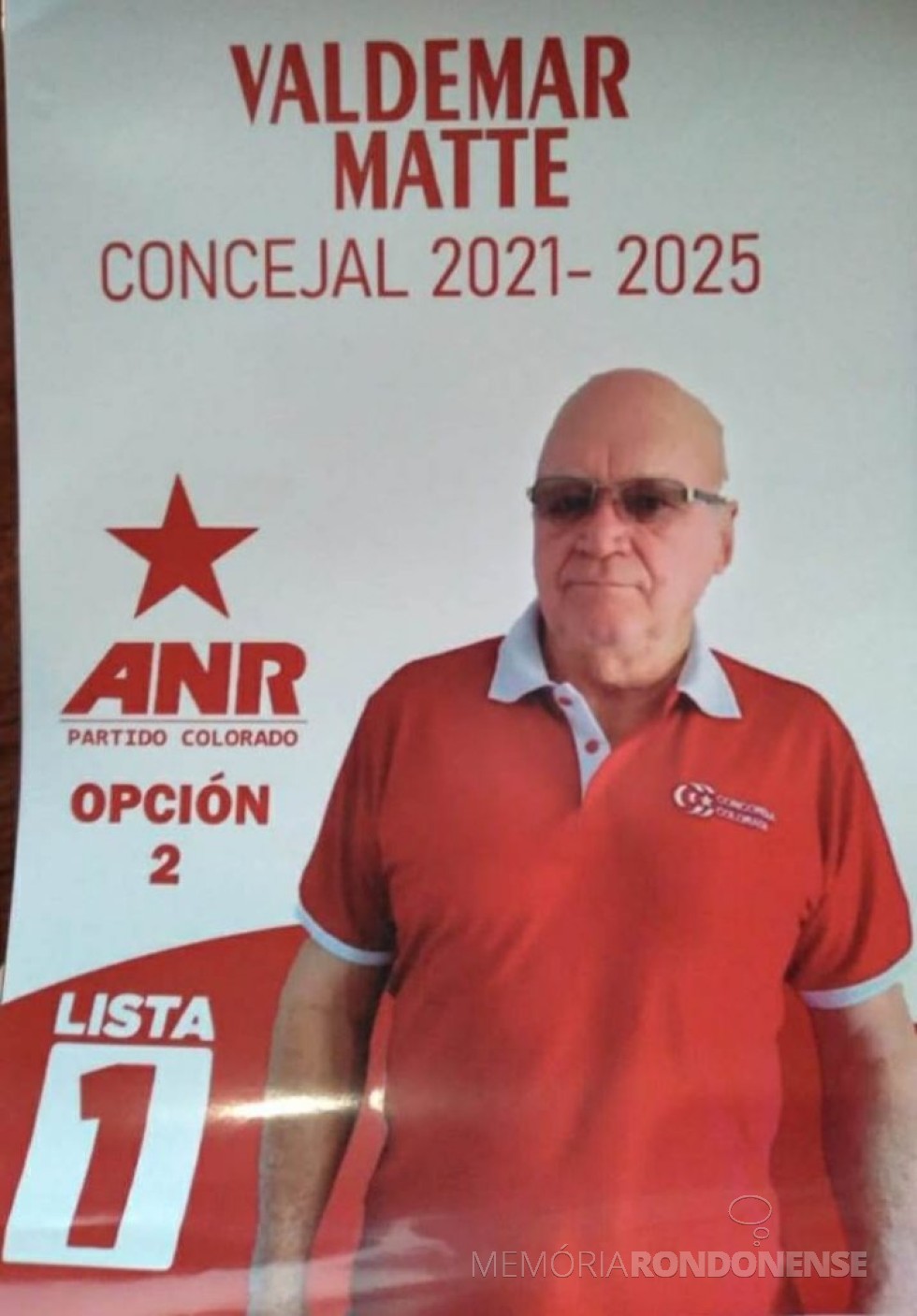 || Waldemar Matte, ex-rondonense, morador em Dr. Raúl Peña, Paraguai, eleito para à Junta Concejal da cidade paraguaia, em outubro de 2021.
Imagem: Acervo Vilson Arnhold - FOTO 18 - 
