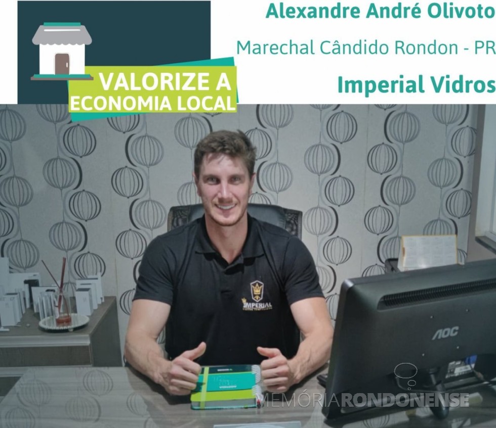 || Rondonense Alexandre Olivoto, fundador da empresa Imperial Vidros Temperados, na cidade de Marechal Cândido Rondon (PR), em abril de 2013.
Imagem: Acervo O Presente - FOTO 15 - 