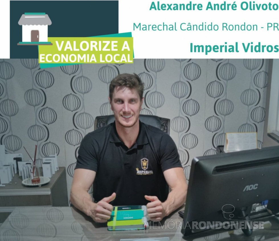 || Rondonense Alexandre Olivoto, fundador da empresa Imperial Vidros Temperados, na cidade de Marechal Cândido Rondon (PR), em abril de 2013.
Imagem: Acervo O Presente - FOTO 17 -