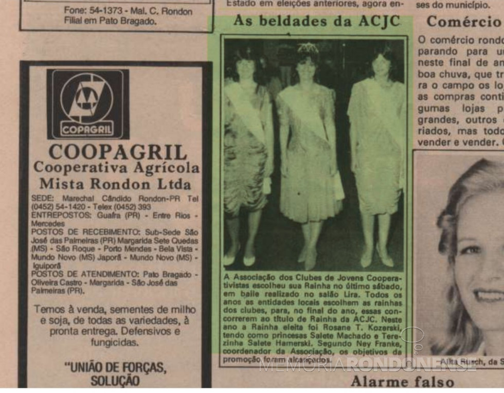 || Destaque do jornal cascavelense O Paraná, em sua página