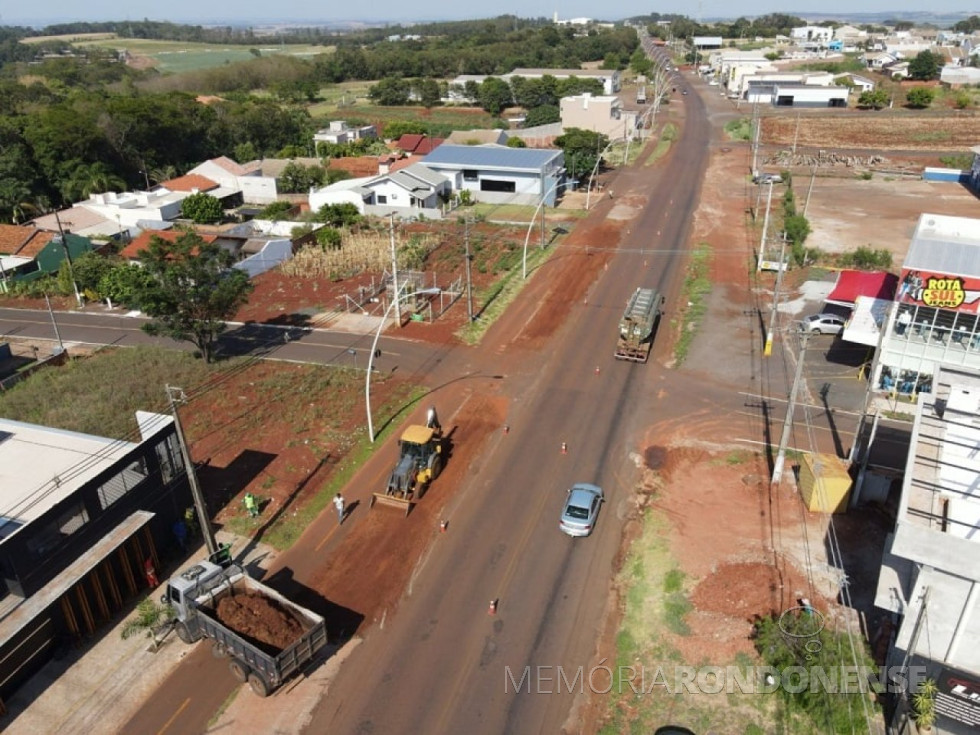 || Construtora Caravaggio começando as obras de duplicação do prolongamento da Avenida Rio Grande do Sul, em janeiro de 2022.
Imagem: Acervo Comunicação PM-MCR - FOTO 23 - 