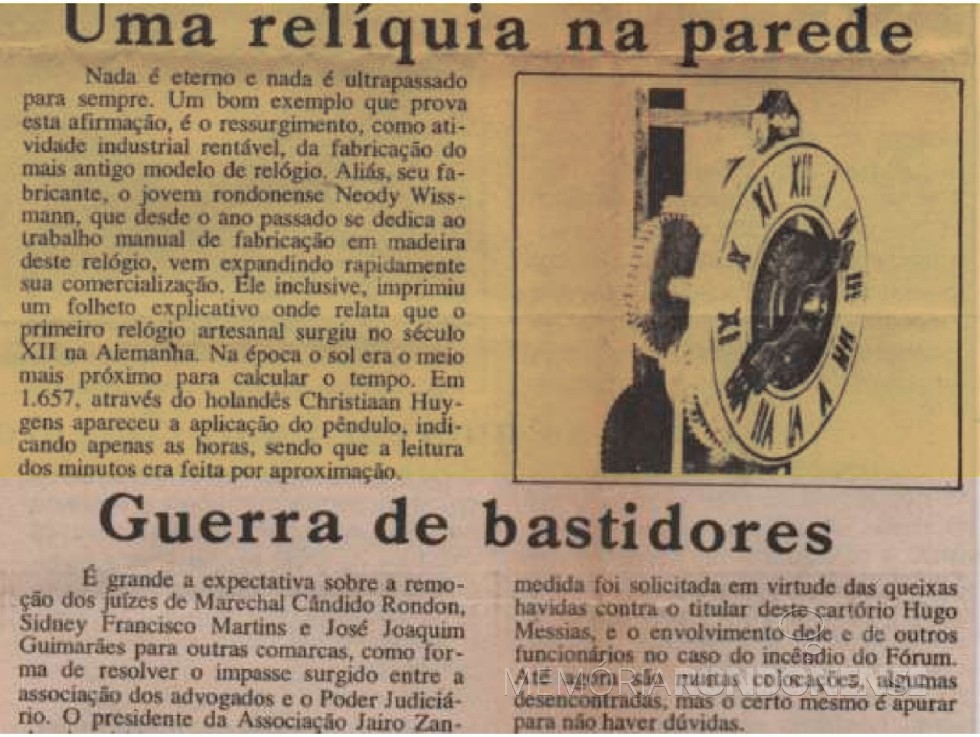 || Destaque do jornal cascavelense O Paraná, na página 