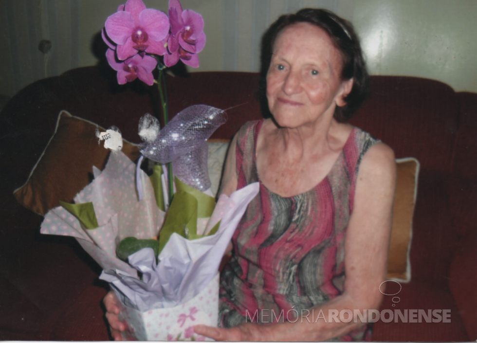 || Pioneira rondonense Veleda (nascida Hass), falecida em março de 2016.
Imagem: Acervo de Aurélia Liessem - FOTO 27 -