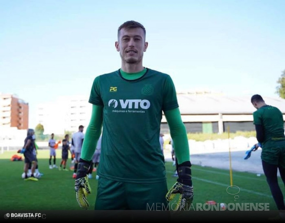 || Goleiro Matheus Alberto Kayser, natural de Nova Santa Rosa, contratado pelo Boa Vista da cidade do Porto, em agosto de 2019.
Imagem: Acervo Boa Vista FC - FOTO 21 -