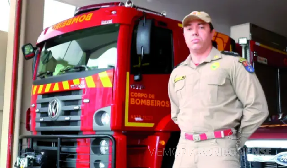 || Capitão Guilherme Rodrigues Lima que assumiu o comando do Corpo de Bombeiros de Marechal Cândido Rondon, em maio de 2022.
Imagem: Acervo O Presente - FOTO 10 - 