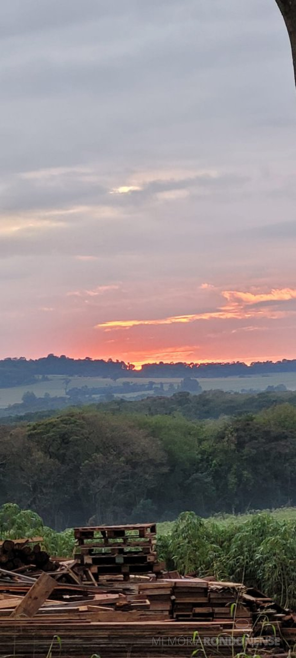 || Amanhecer em Marechal Cândido Rondon em 04 de junho de 2022. Alvorada fotografada pela pioneira rondonense Ilda Bet.
Imagem: Acervo da  pioneira - FOTO 36 -