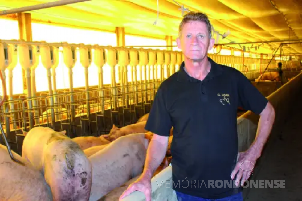 || Suinocultor rondonense Verner Horn  impactado em sua atividade empresarial pela crise na suinocultura brasileira, em junho de 2022. 
Imagem: Acervo O Presente - FOTO 17 -