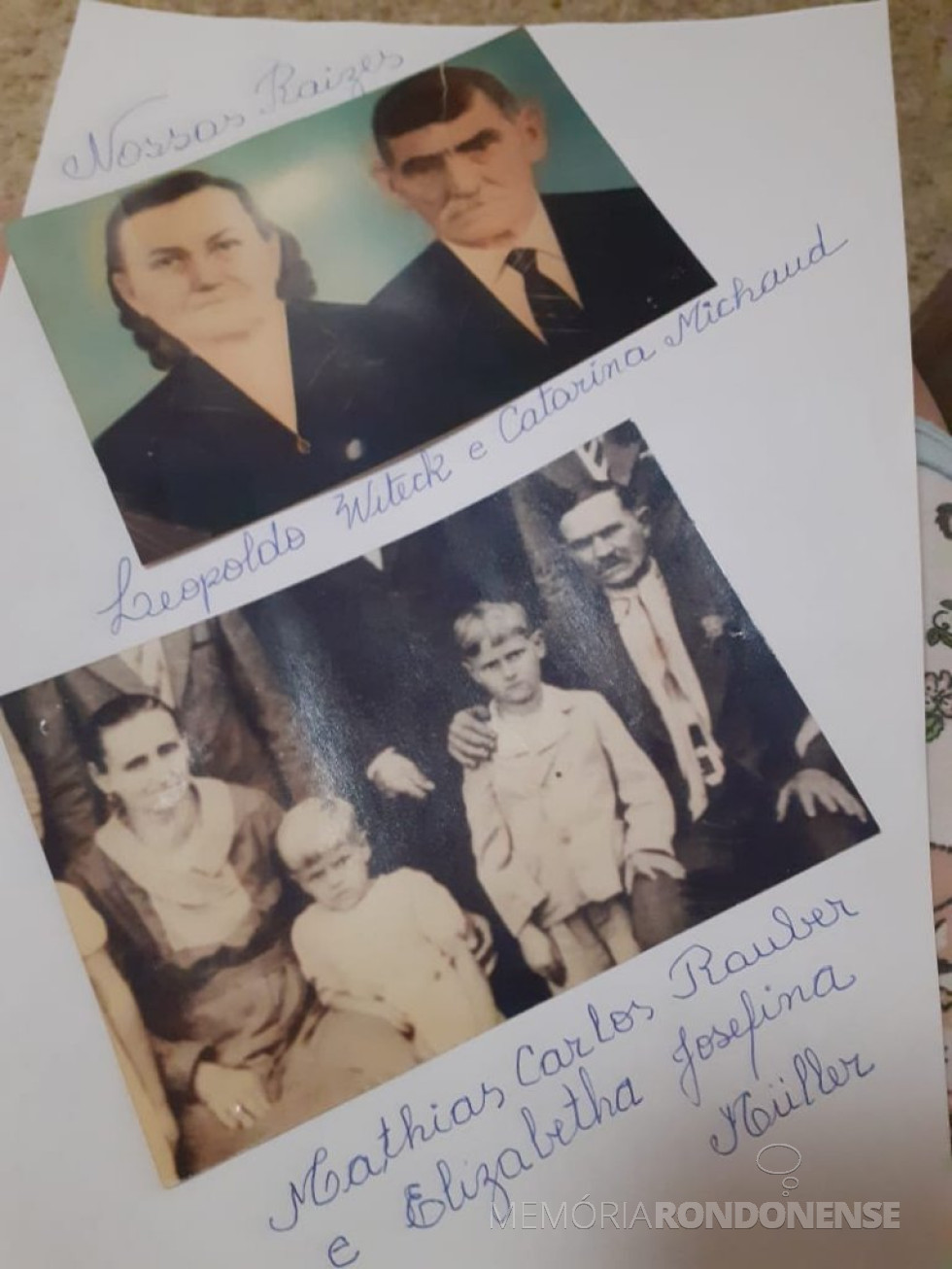 || Avós paternos e maternos dos filhos do casal Hilda (nascida Rauber) e Leopoldo José Witeck.
Imagem: Acervo Izoldi Witeck Adams - FOTO 25 -