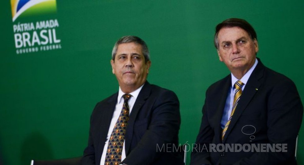 || Candidatos do Partido Liberal (PL) e vice-presidência e presidente da República, general Braga Neto (e), e Jair Messias Bolsonaro,  oficializados durante convenção, em julho de 2022.
Imagem: Acervo R7 - FOTO 10 -