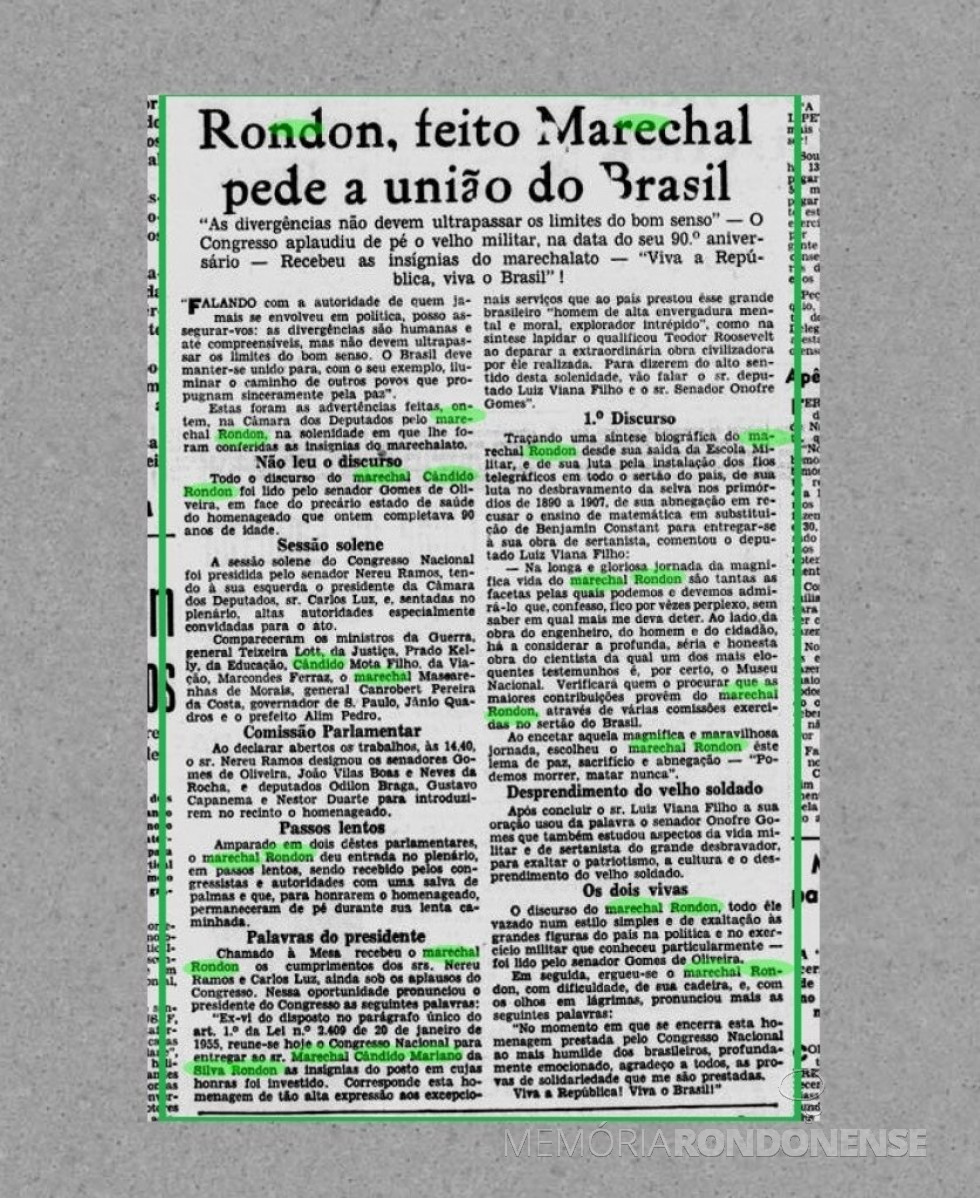 || Recorte do extinto jornal carioca