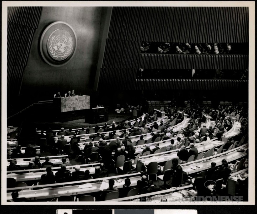 || Assembleia Geral da Organização das Nações Unidas  (ONU) - Dossiê, 1960.
Imagem: Acervo  Arquivo Nacional. Fundo: Correio da Manhã - BR_RJANRIO_PH_0_FOT_01920_4 - FOTO 6 - 