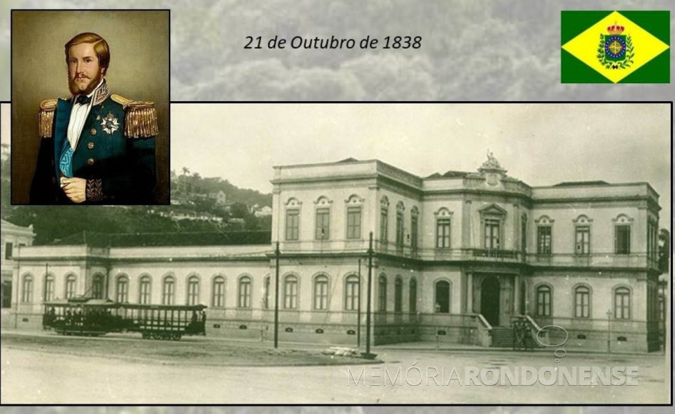 || Sede do Instituto Histórico e Geográfico Brasileiro, na cidade do Rio de Janeiro, em foto da segunda metade do século XIX. 
Em destaque: Imperador D. Pedro II, grande entusiasta e financiador da instituição.
Imagem: Acervo O Passado do Brasil/Facebook - FOTO 4 -