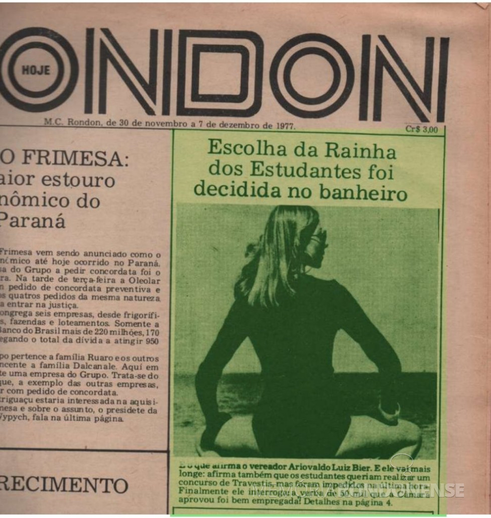 || Denúncia do extinto jornal rondonense