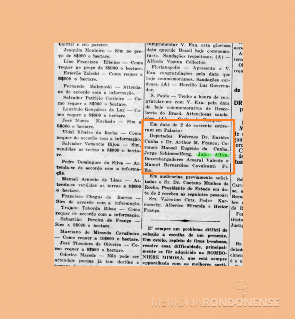 || Nota do antigo jornal curitibano