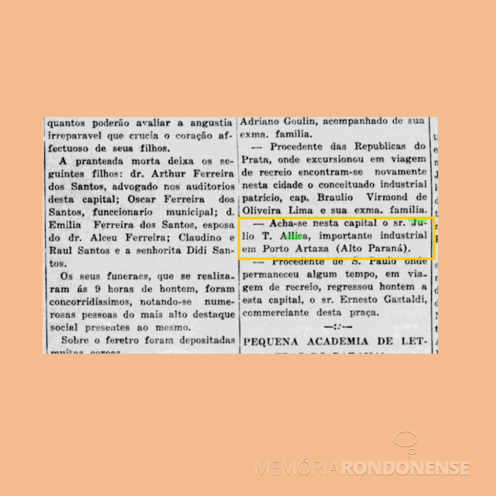 || Nota do extinto jornal curitiba