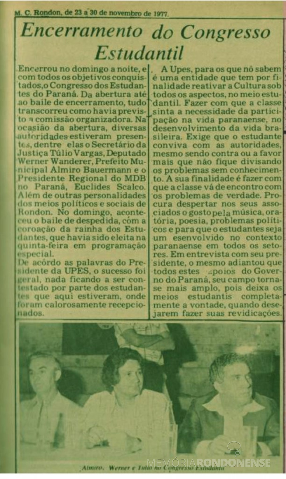 || Destaque do extinto jornal rondonense