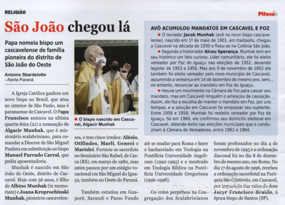 || Destaque no folhetim cascavelense