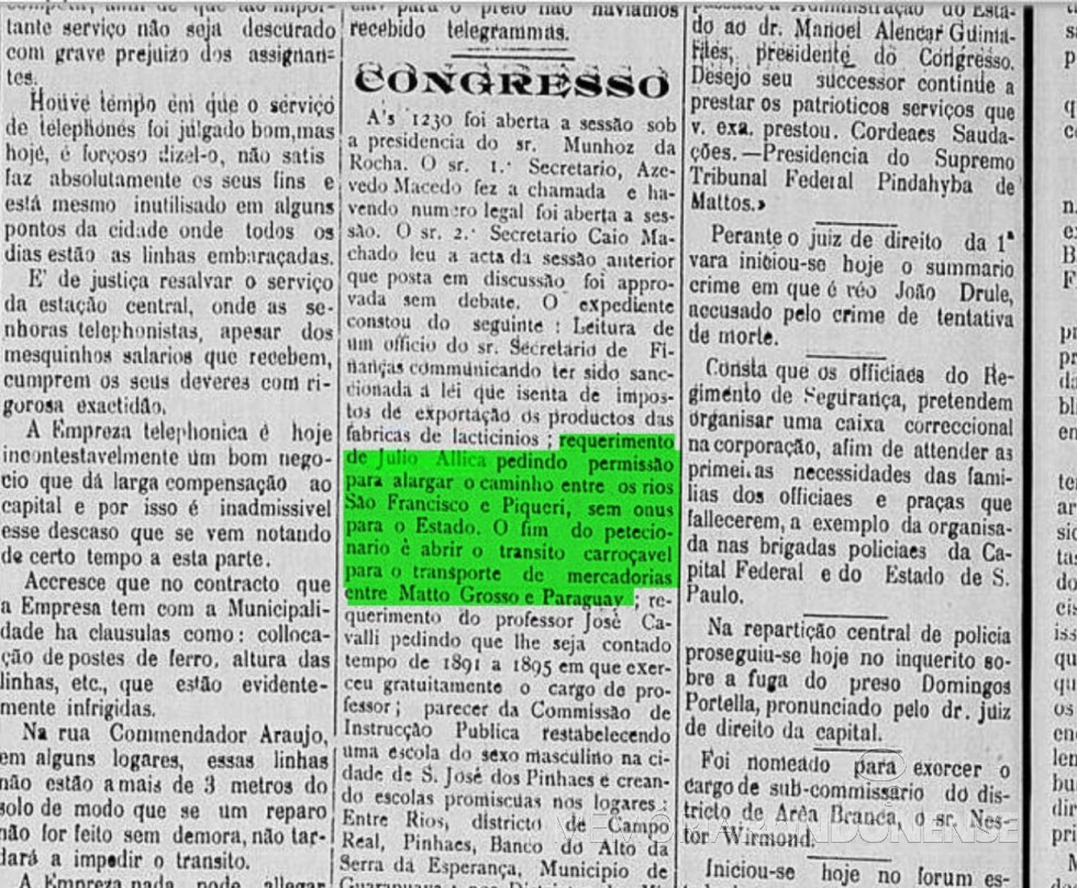 || Recorte do jornal curitibano