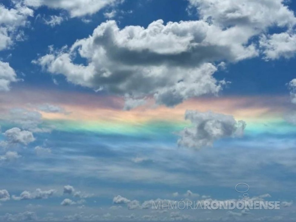 || Fenômero de nuvem iridiscente avistada em 04 de janeiro de 2023.
Imagem: Acervo Portal Rondon - FOTO 13 -