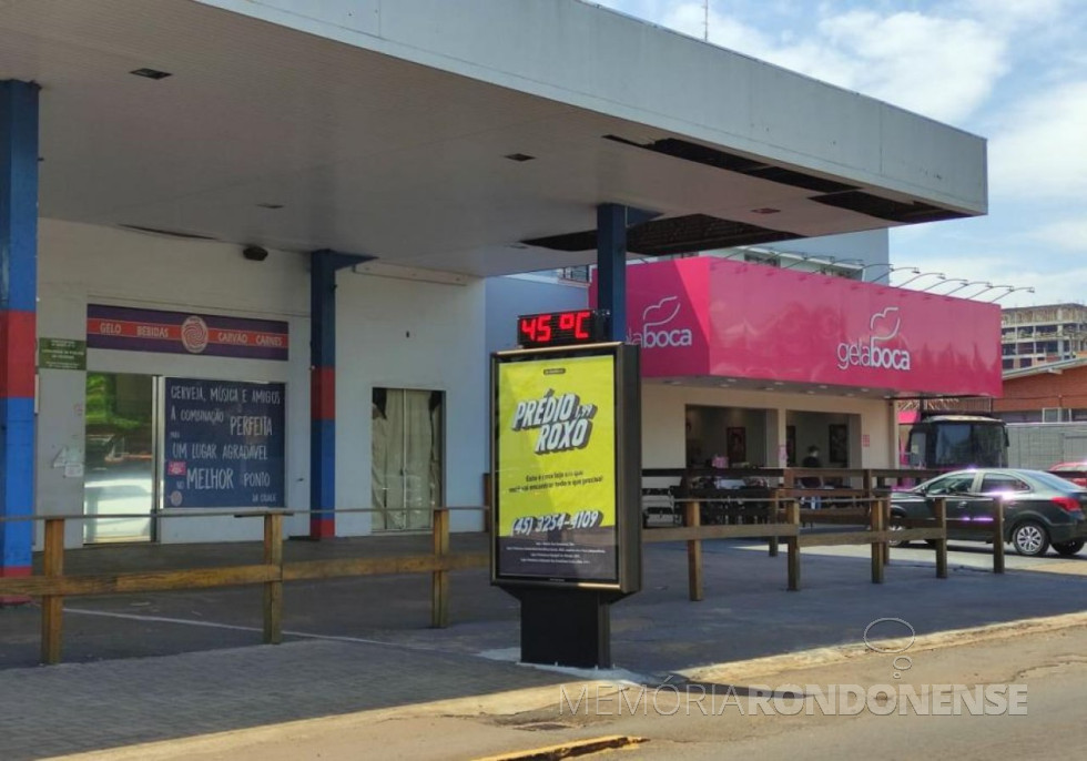 || Termômetro digital asssinalando a temperatura no centro da cidade de Marechal Cândido Rondon, em 28 de dezembro de 2021.
Imagem: Acervo O Presente - FOTO 12