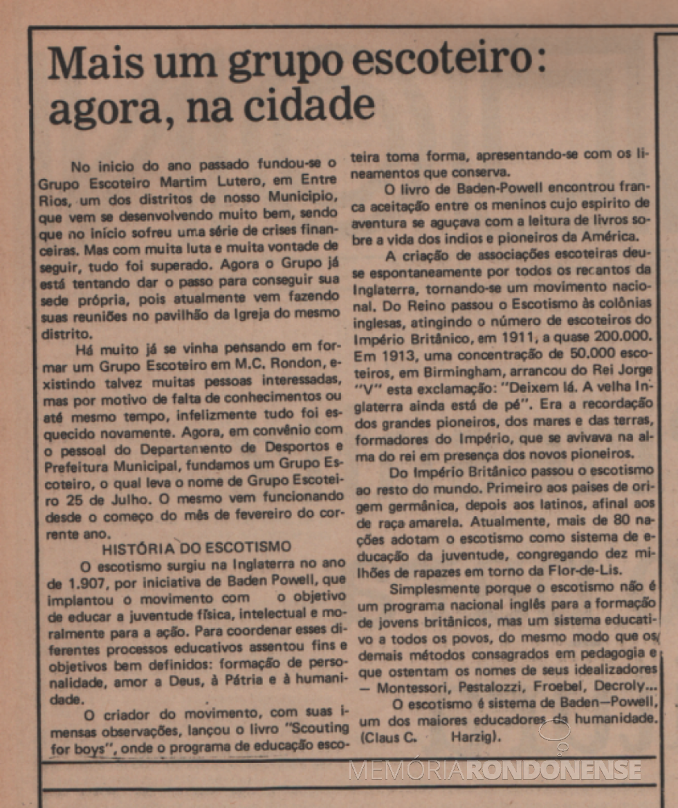 || Nota publicada pelo extinto jornal rondonense