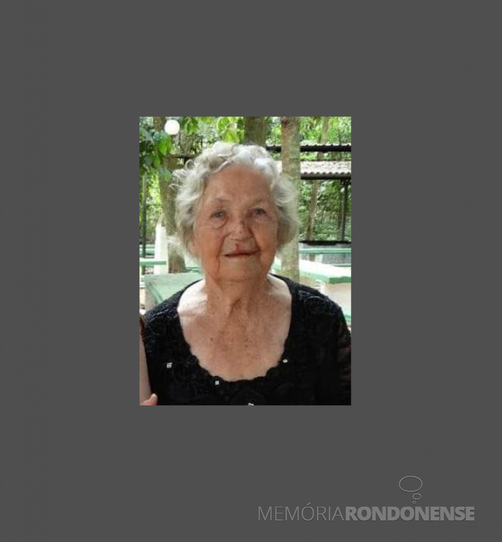 || Pioneira rondonense Lory Suze Bohrer, falecida em fevereiro de 2023.
Imagem: Acervo Lenir Adriani Bohrer Fumagalli - FOTO 23 -