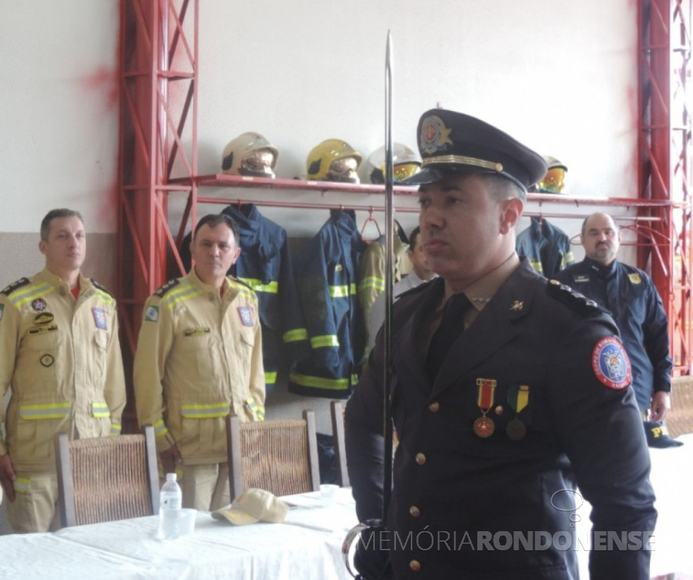 || Capitão QOBM Guilherme Rodrigues de Lima que assumiu o comando do 2º Subgrupamento do Corpo de Bombeiros, na cidade de Toledo, em abril de 2023.
Imagem: Acervo Toledo News - crédito: Klevin Polass0 - FOTO 22 -