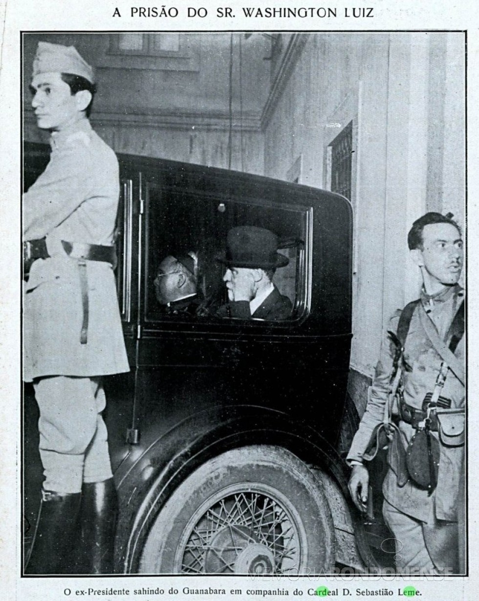|| Washington Luíz detido e conduzido para o exílio em outubro de 1937.
Imagem: Acervo A República Brasileira/Facebook - FOTO 4 - 