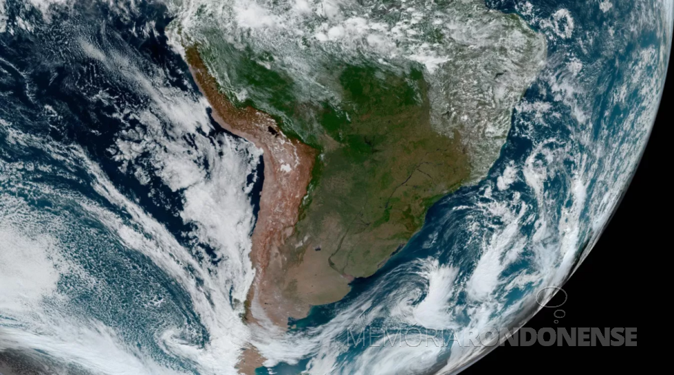 || Imagem de satélite mostrando a grande área da América do Sul sem nebulosidade, em maio de 2023.
Imagem: Acervo Metsul - FOTO 28 -