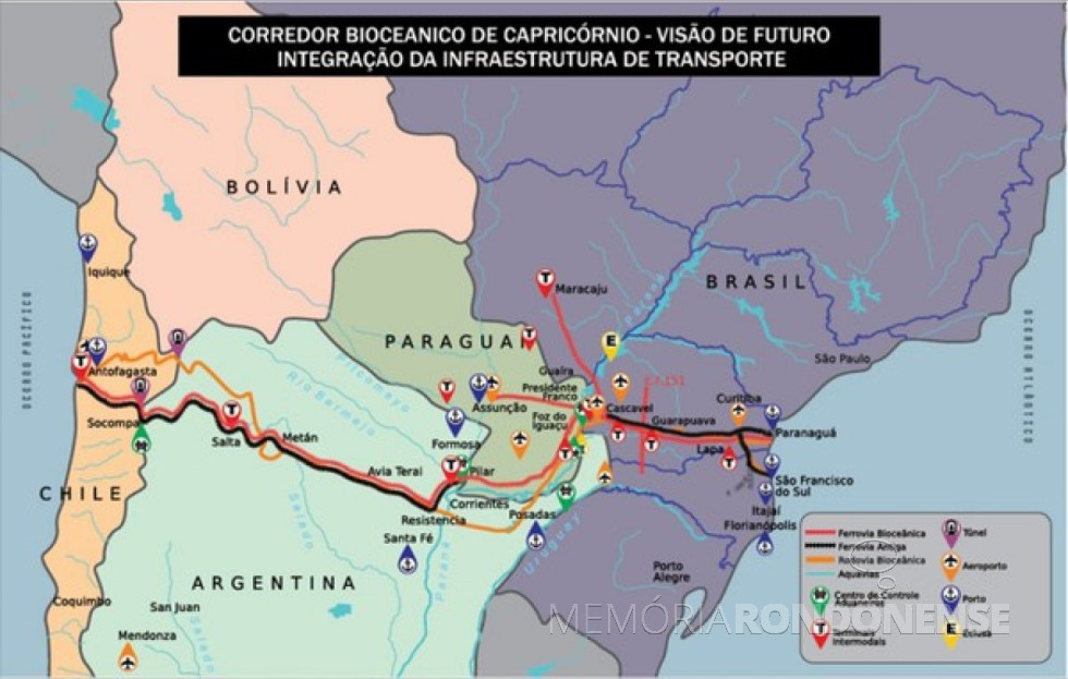 || Projeção do Corredor Bioceânico, com rodovia e ferrovia, em maio de 2022.
Imagem: Acervo Valor Econômico - FOTO 11 -