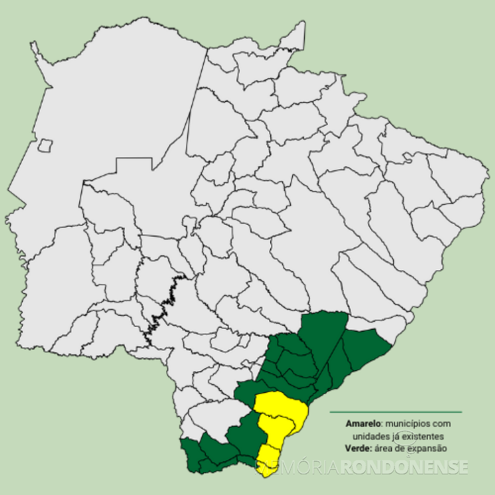 || Projeção da expansão da atuação da Cooperativa Agroindustrial Copagril no Mato Grosso do Sul, anunciada em maio de 2023.
Imagem: Acerco Comunicação Copagril 22 - 